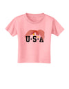 Bald Eagle USA Toddler T-Shirt-Toddler T-Shirt-TooLoud-Candy-Pink-2T-Davson Sales