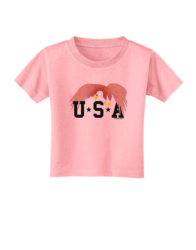 Bald Eagle USA Toddler T-Shirt-Toddler T-Shirt-TooLoud-Candy-Pink-2T-Davson Sales