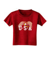 Bald Eagle USA Toddler T-Shirt Dark-Toddler T-Shirt-TooLoud-Red-2T-Davson Sales