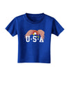 Bald Eagle USA Toddler T-Shirt Dark-Toddler T-Shirt-TooLoud-Royal-Blue-2T-Davson Sales