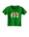 Bald Eagle USA Toddler T-Shirt Dark-Toddler T-Shirt-TooLoud-Clover-Green-2T-Davson Sales