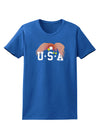 Bald Eagle USA Womens Dark T-Shirt-TooLoud-Royal-Blue-X-Small-Davson Sales