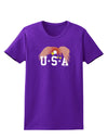 Bald Eagle USA Womens Dark T-Shirt-TooLoud-Purple-X-Small-Davson Sales