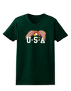 Bald Eagle USA Womens Dark T-Shirt-TooLoud-Forest-Green-Small-Davson Sales