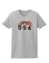 Bald Eagle USA Womens T-Shirt-Womens T-Shirt-TooLoud-AshGray-X-Small-Davson Sales