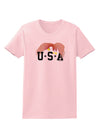 Bald Eagle USA Womens T-Shirt-Womens T-Shirt-TooLoud-PalePink-X-Small-Davson Sales