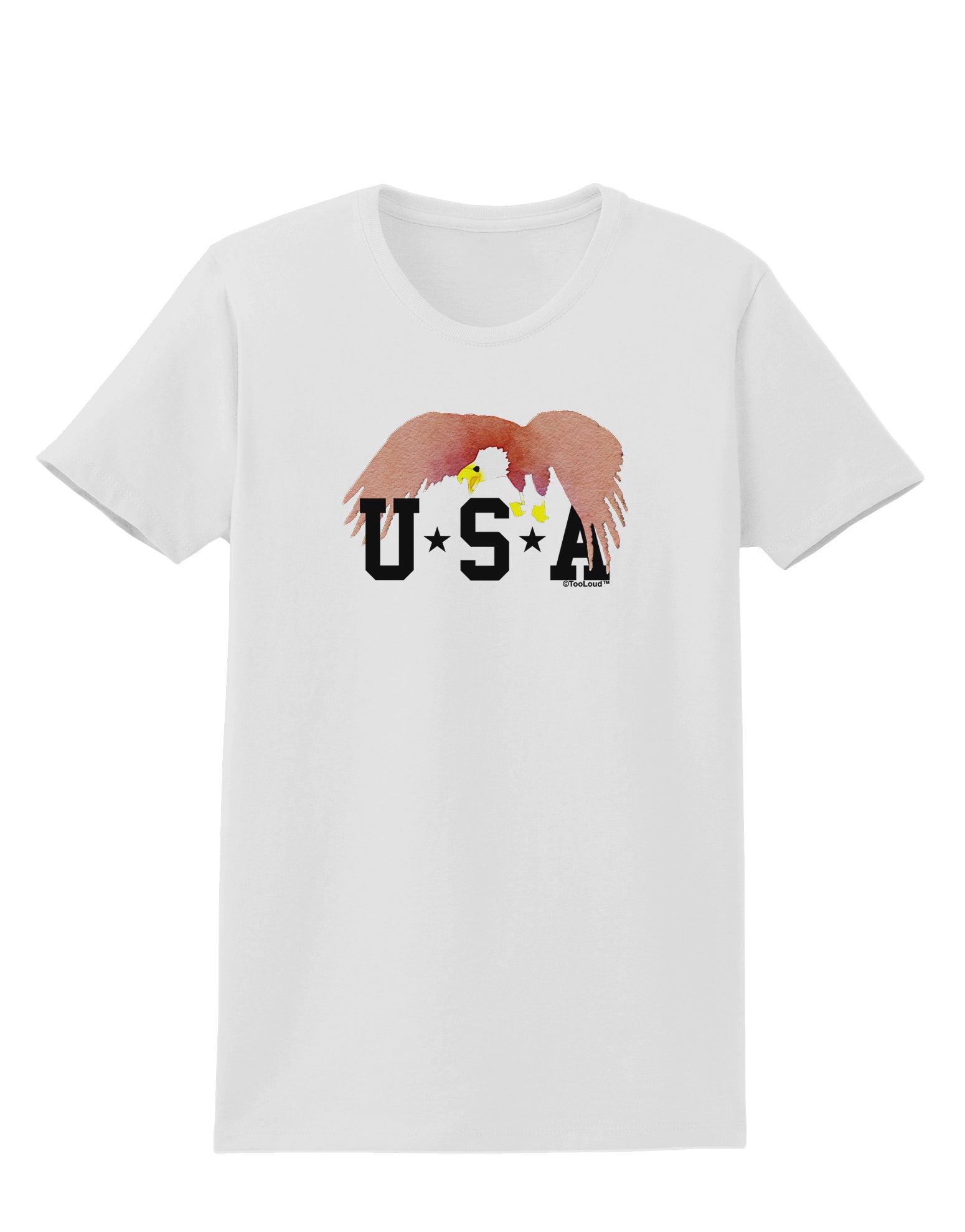 Bald Eagle USA Womens T-Shirt-Womens T-Shirt-TooLoud-White-X-Small-Davson Sales