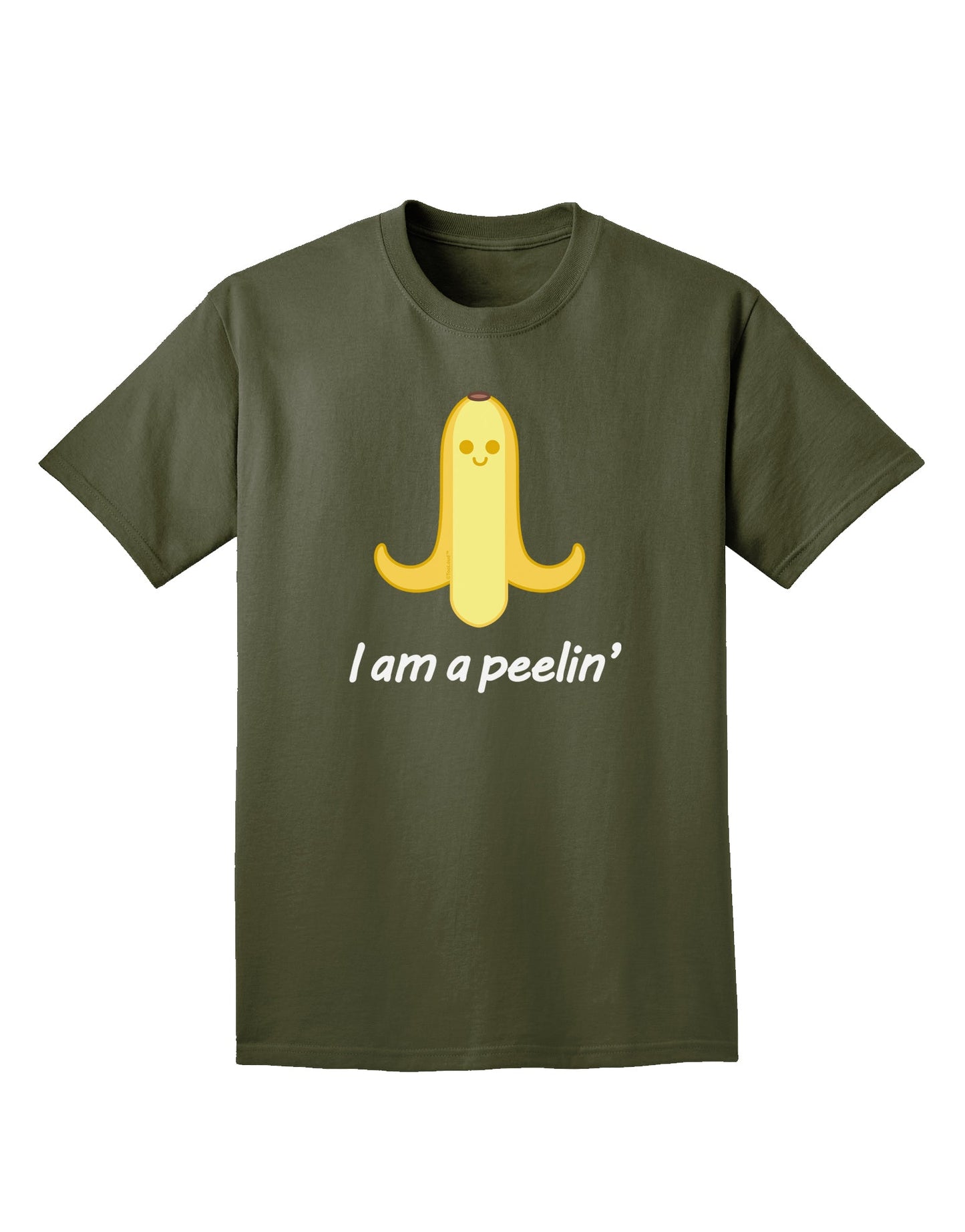 Banana - I am a Peelin Adult Dark T-Shirt-Mens T-Shirt-TooLoud-Military-Green-Small-Davson Sales