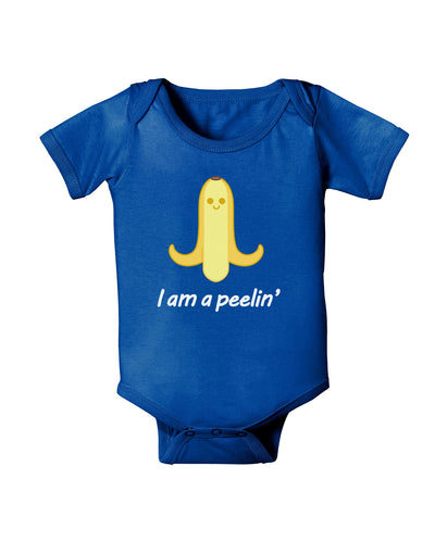 Banana - I am a Peelin Baby Romper Bodysuit Dark-Baby Romper-TooLoud-Royal-Blue-06-Months-Davson Sales