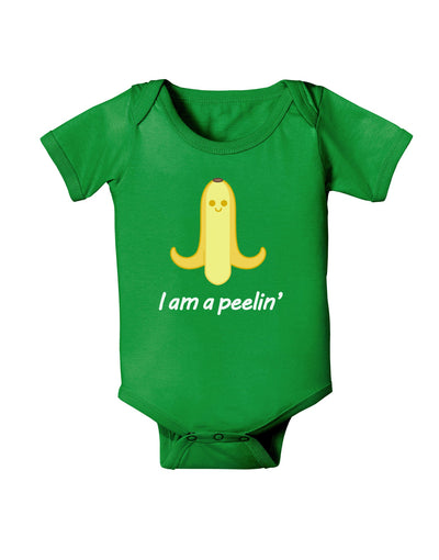 Banana - I am a Peelin Baby Romper Bodysuit Dark-Baby Romper-TooLoud-Clover-Green-06-Months-Davson Sales