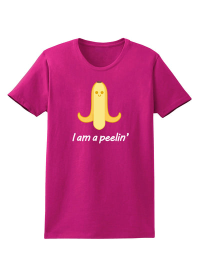 Banana - I am a Peelin Womens Dark T-Shirt-Womens T-Shirt-TooLoud-Hot-Pink-Small-Davson Sales