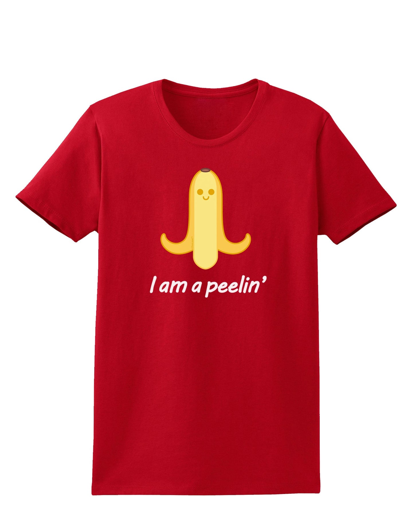 Banana - I am a Peelin Womens Dark T-Shirt-Womens T-Shirt-TooLoud-Red-X-Small-Davson Sales