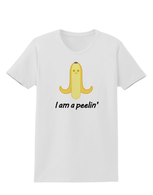 Banana - I am a Peelin Womens T-Shirt-Womens T-Shirt-TooLoud-White-X-Small-Davson Sales