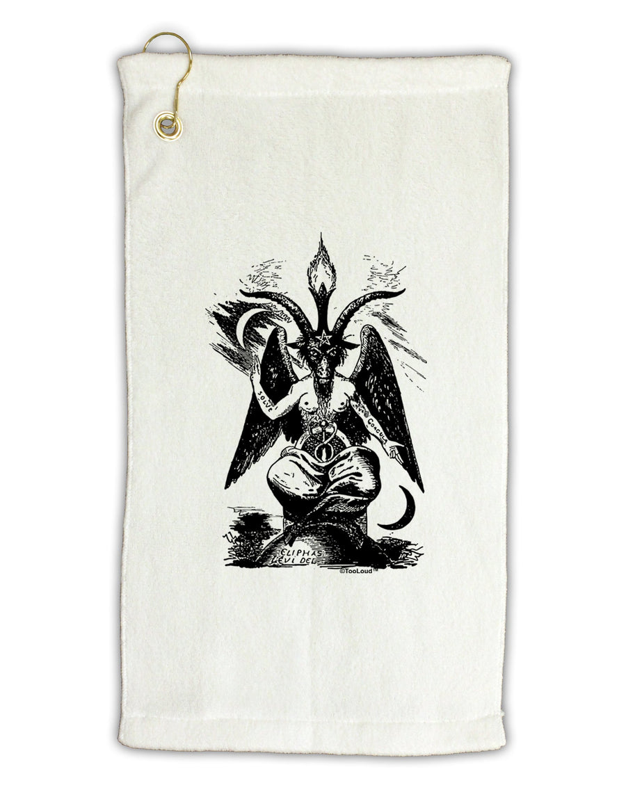 Baphomet Illustration Micro Terry Gromet Golf Towel 16 x 25 inch by TooLoud-Golf Towel-TooLoud-White-Davson Sales
