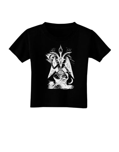 Baphomet Illustration Toddler T-Shirt Dark by-Toddler T-Shirt-TooLoud-Black-4T-Davson Sales