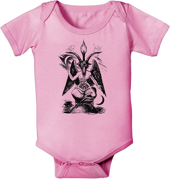 Baphomet Illustration Baby Romper Bodysuit by