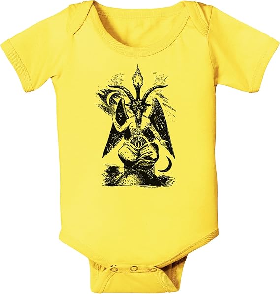 Baphomet Illustration Baby Romper Bodysuit by