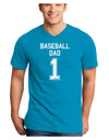 Baseball Dad Jersey Adult Dark V-Neck T-Shirt by TooLoud-Mens V-Neck T-Shirt-TooLoud-Turquoise-Small-Davson Sales