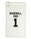 Baseball Dad Jersey Micro Terry Gromet Golf Towel 16 x 25 inch by TooLoud-Golf Towel-TooLoud-White-Davson Sales