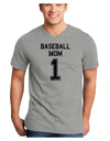 Baseball Mom Jersey Adult V-Neck T-shirt-Mens V-Neck T-Shirt-TooLoud-HeatherGray-Small-Davson Sales