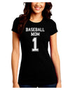 Baseball Mom Jersey Juniors Crew Dark T-Shirt-T-Shirts Juniors Tops-TooLoud-Black-Juniors Fitted Small-Davson Sales