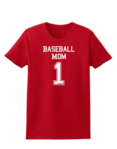 Baseball Mom Jersey Womens Dark T-Shirt-TooLoud-Red-X-Small-Davson Sales