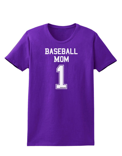 Baseball Mom Jersey Womens Dark T-Shirt-TooLoud-Purple-X-Small-Davson Sales