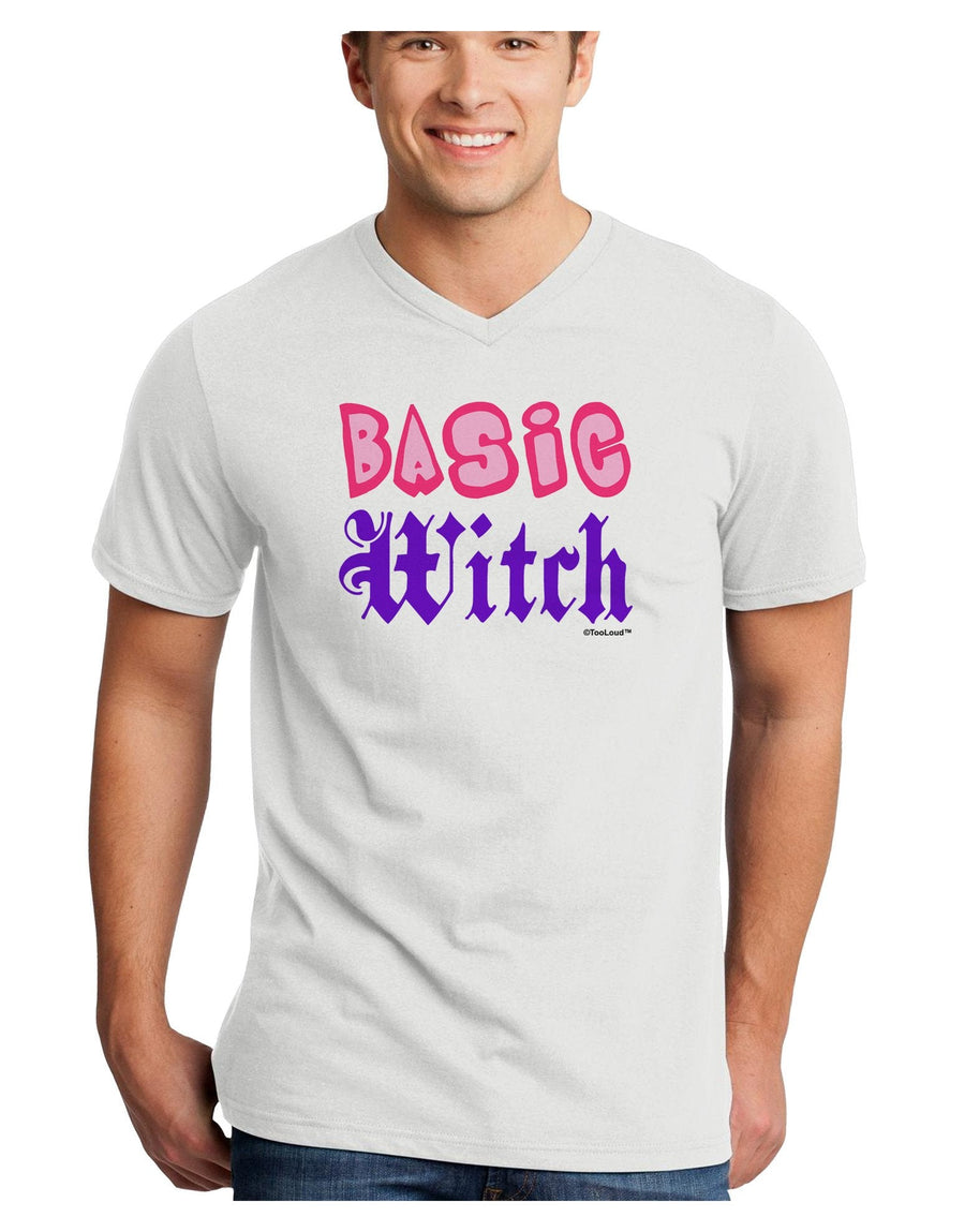 Basic Witch Color Adult V-Neck T-shirt-Mens V-Neck T-Shirt-TooLoud-White-XXXX-Large-Davson Sales