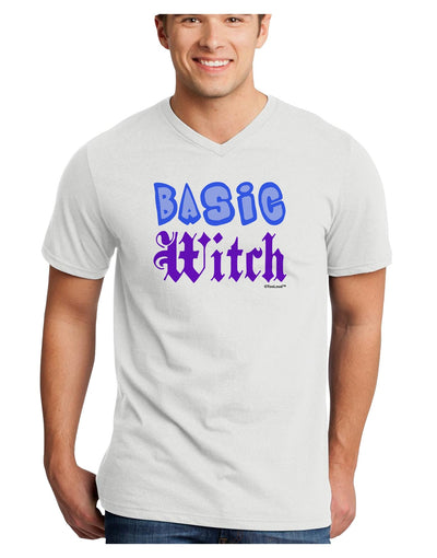 Basic Witch Color Blue Adult V-Neck T-shirt-Mens V-Neck T-Shirt-TooLoud-White-XXXX-Large-Davson Sales