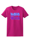 Basic Witch Color Blue Womens Dark T-Shirt-TooLoud-Hot-Pink-XX-Large-Davson Sales