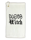 Basic Witch Distressed Micro Terry Gromet Golf Towel 11&#x22;x19-Golf Towel-TooLoud-White-Davson Sales