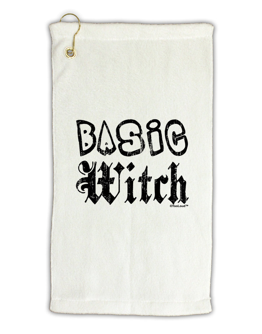 Basic Witch Distressed Micro Terry Gromet Golf Towel 11&#x22;x19-Golf Towel-TooLoud-White-Davson Sales