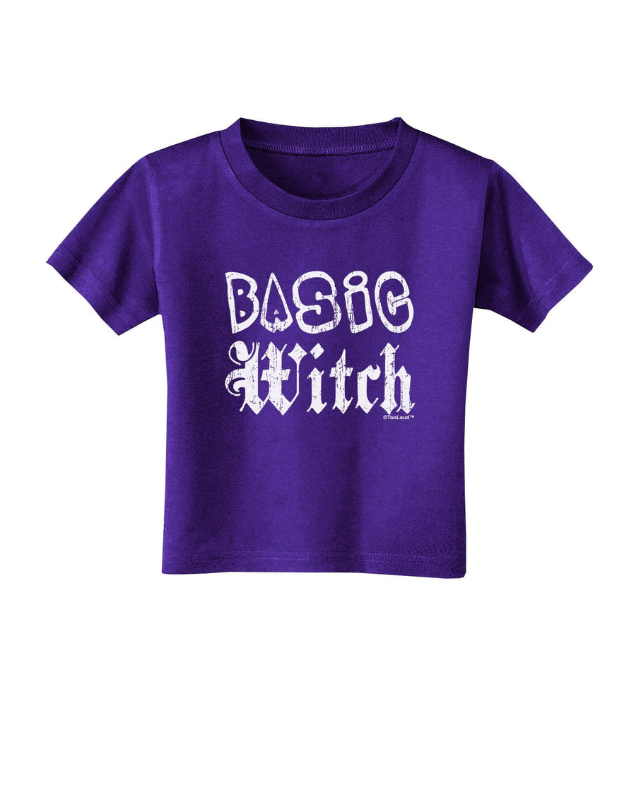 Basic Witch Distressed Toddler T-Shirt Dark-Toddler T-Shirt-TooLoud-Purple-4T-Davson Sales