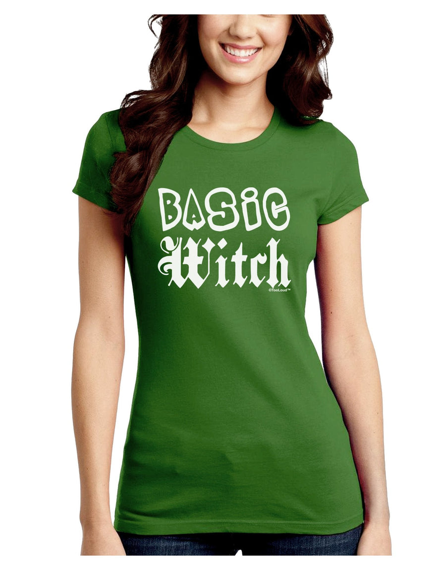 Basic Witch Juniors Crew Dark T-Shirt-T-Shirts Juniors Tops-TooLoud-Kiwi-Green-Juniors Fitted XXX-Large-Davson Sales