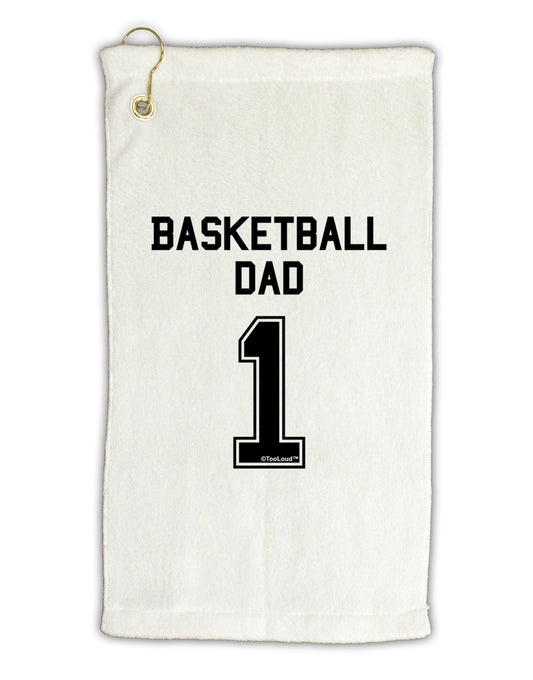 Basketball Dad Jersey Micro Terry Gromet Golf Towel 16 x 25 inch by TooLoud-Golf Towel-TooLoud-White-Davson Sales