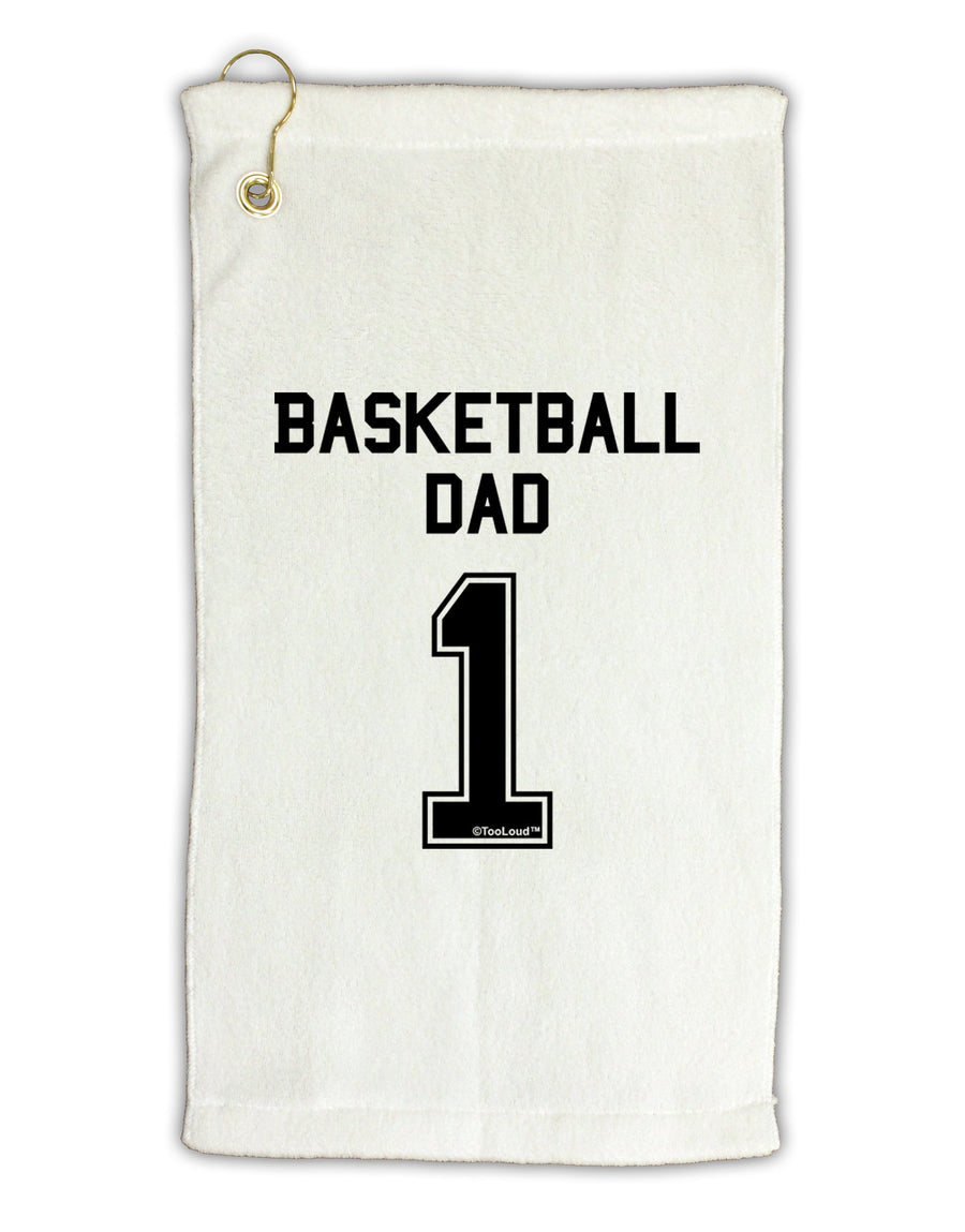 Basketball Dad Jersey Micro Terry Gromet Golf Towel 16 x 25 inch by TooLoud-Golf Towel-TooLoud-White-Davson Sales