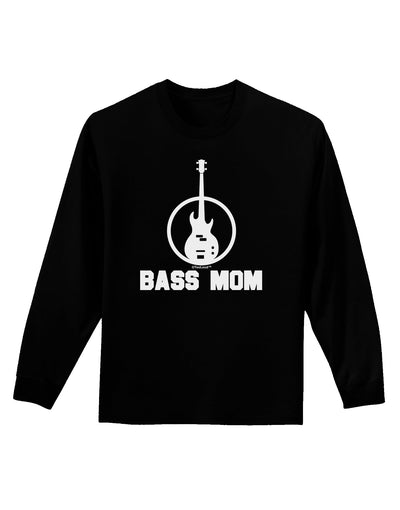 Bass Mom - Mother's Day Design Adult Long Sleeve Dark T-Shirt-TooLoud-Black-Small-Davson Sales