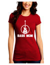 Bass Mom - Mother's Day Design Juniors Crew Dark T-Shirt-T-Shirts Juniors Tops-TooLoud-Red-Juniors Fitted Small-Davson Sales