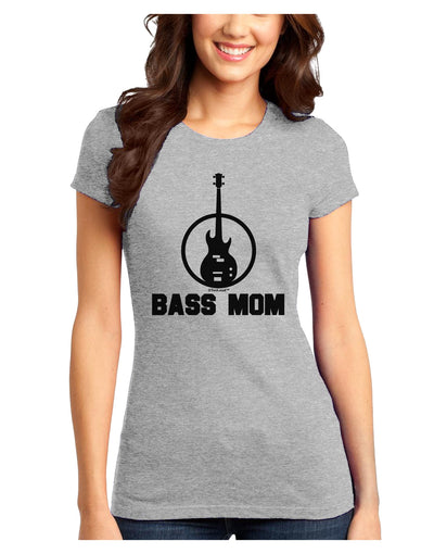 Bass Mom - Mother's Day Design Juniors T-Shirt-Womens Juniors T-Shirt-TooLoud-Ash-Gray-Juniors Fitted X-Small-Davson Sales