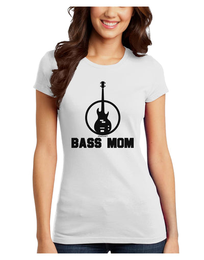 Bass Mom - Mother's Day Design Juniors T-Shirt-Womens Juniors T-Shirt-TooLoud-White-Juniors Fitted X-Small-Davson Sales