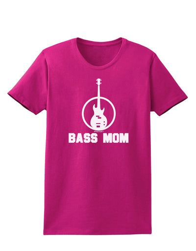 Bass Mom - Mother's Day Design Womens Dark T-Shirt-TooLoud-Hot-Pink-Small-Davson Sales