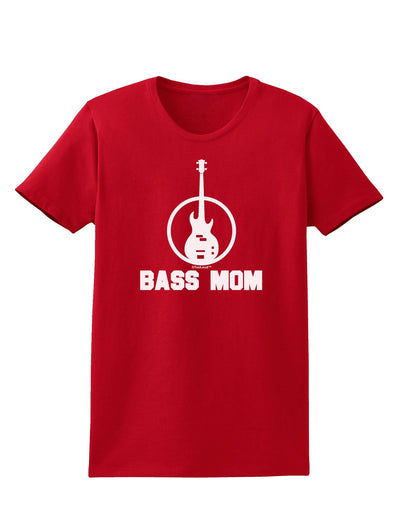 Bass Mom - Mother's Day Design Womens Dark T-Shirt-TooLoud-Red-X-Small-Davson Sales