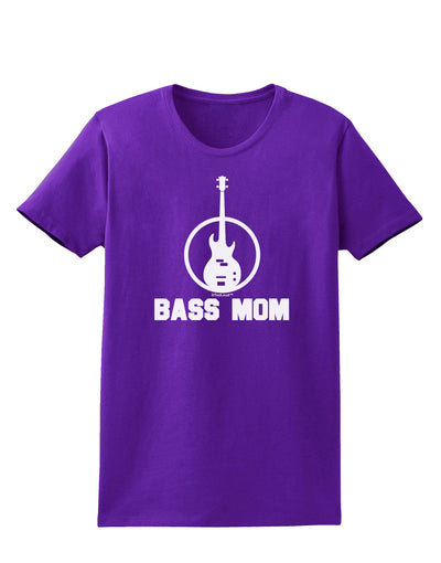 Bass Mom - Mother's Day Design Womens Dark T-Shirt-TooLoud-Purple-X-Small-Davson Sales