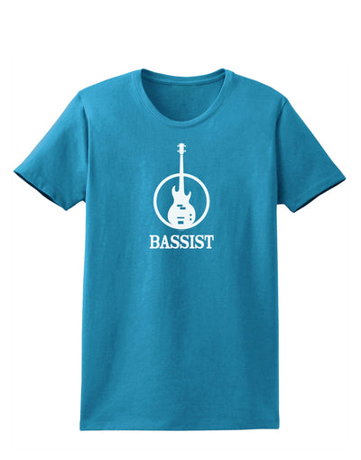 Bassist Womens Dark T-Shirt-TooLoud-Turquoise-X-Small-Davson Sales