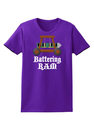 Battering RAM Text Womens Dark T-Shirt-TooLoud-Purple-XXX-Large-Davson Sales