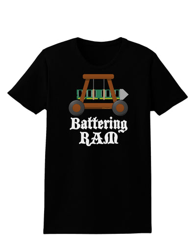 Battering RAM Text Womens Dark T-Shirt-TooLoud-Black-XXX-Large-Davson Sales