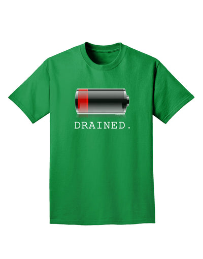 Battery Drained Adult Dark T-Shirt-Mens T-Shirt-TooLoud-Kelly-Green-Small-Davson Sales