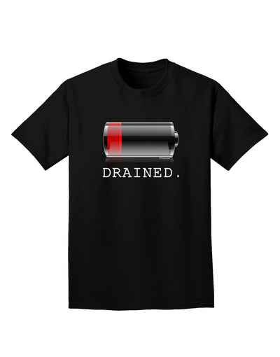 Battery Drained Adult Dark T-Shirt-Mens T-Shirt-TooLoud-Black-Small-Davson Sales