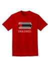 Battery Drained Adult Dark T-Shirt-Mens T-Shirt-TooLoud-Red-Small-Davson Sales