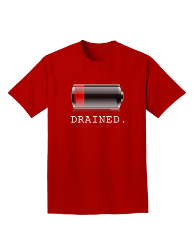 Battery Drained Adult Dark T-Shirt-Mens T-Shirt-TooLoud-Red-Small-Davson Sales